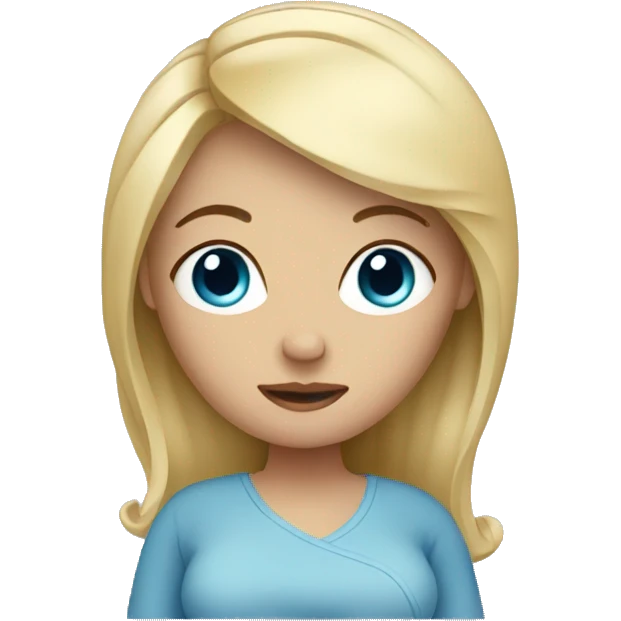 Pregnant woman with blonde hair blue eyes emoji
