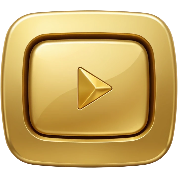 youtube golden play button with res edges emoji