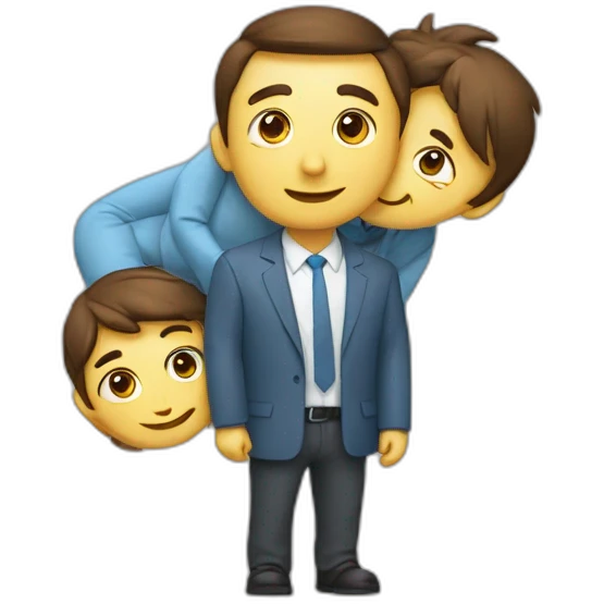 Un cœur avec écrit dessus Guy et Ami emoji