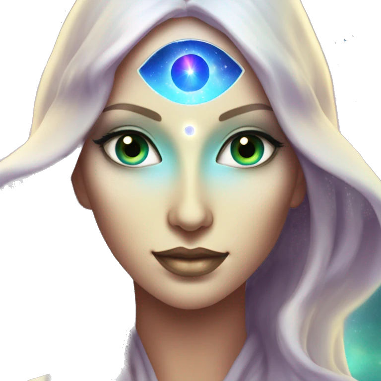 Pleiadian radiant glowing diva woman female third eye emoji