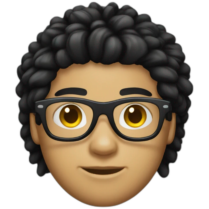 Young light skin male with aviator glasses and black dreadlocks emoji