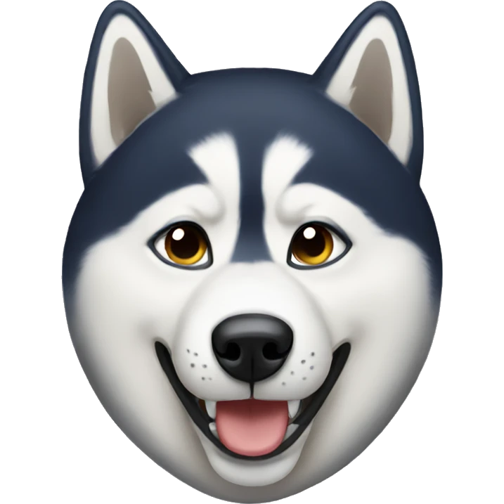 husky mouth closed emoji