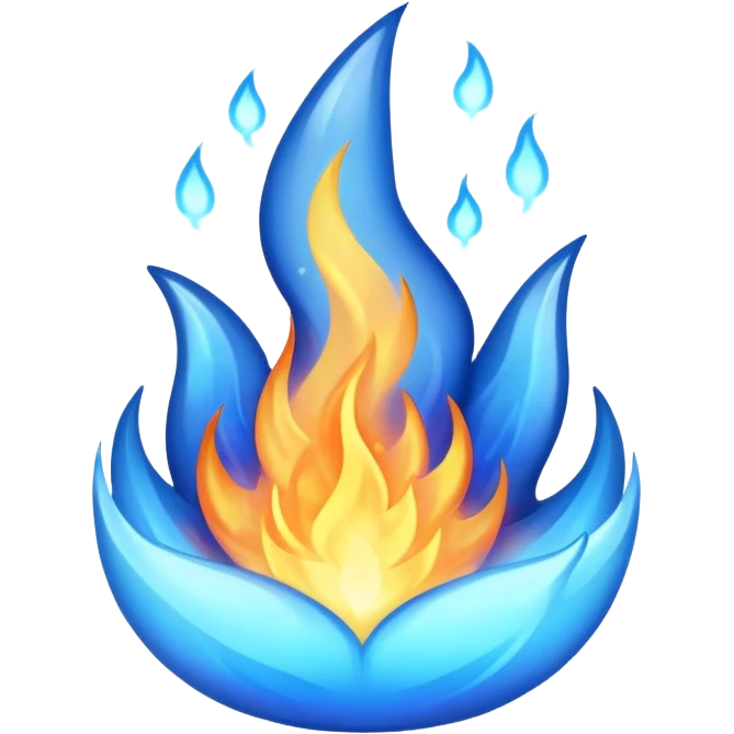 blue fire emoji