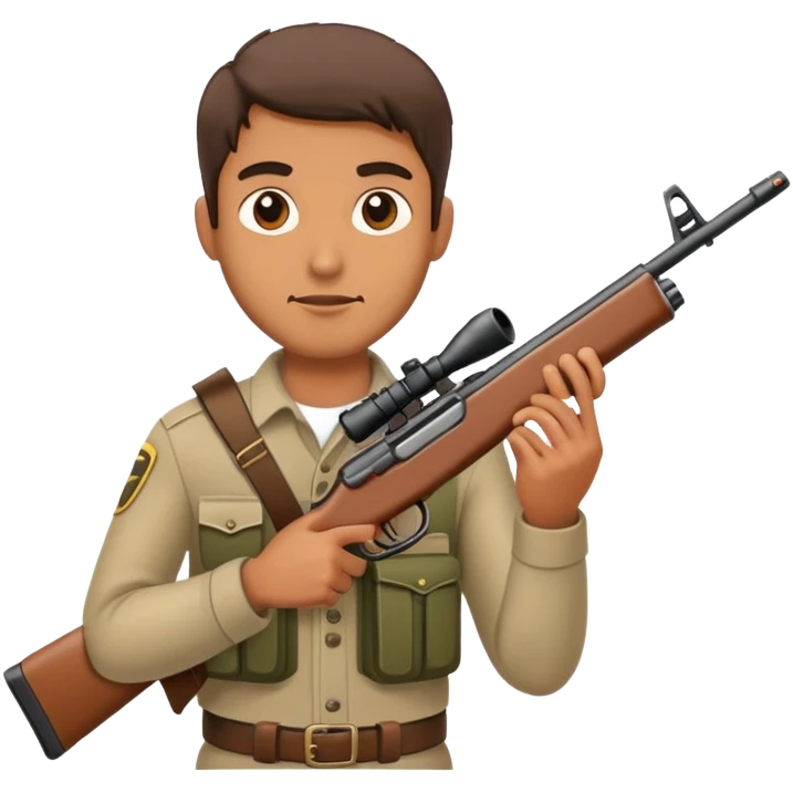 Man with rifle emoji