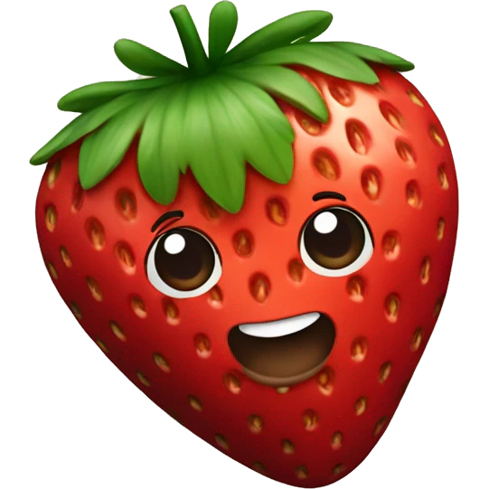 Strawberry with chocolate emoji
