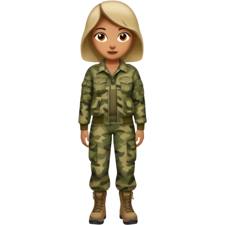realistic full body camo baddie emoji