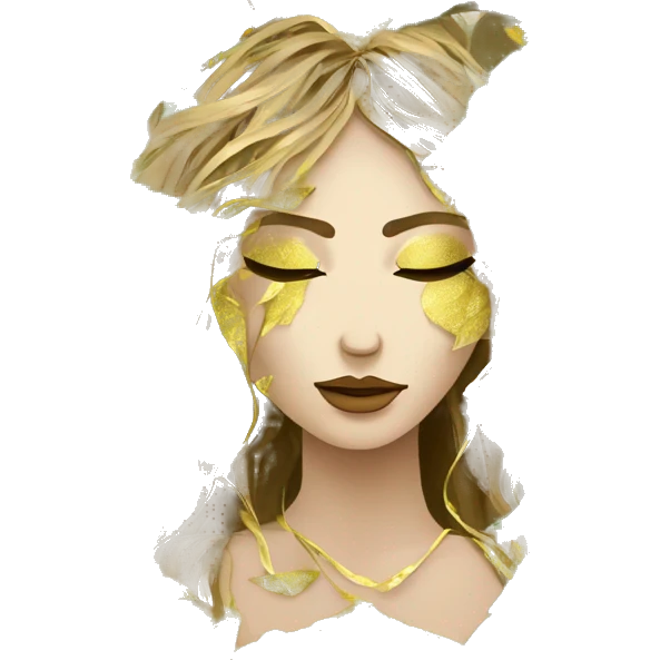  Hemp 420 lady face melting gold drizzle kintsugi palm leaves tropical made of 420 origami newspaper roses hemp leaves lantern fairy lights burning paper and hemp leaves in hair emoji