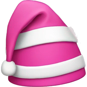 Pink Santa hat emoji