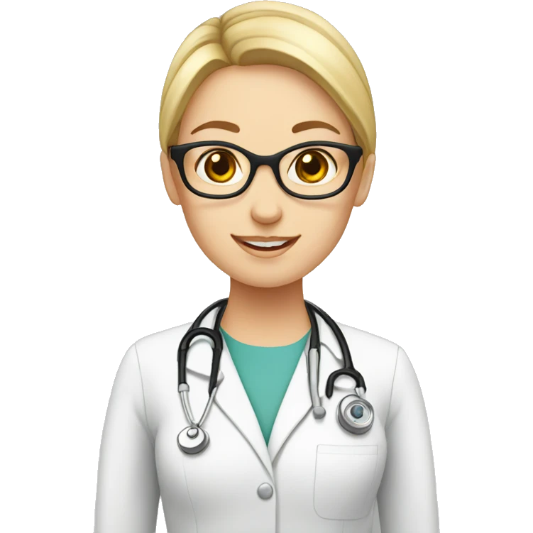 white girl med student talking emoji