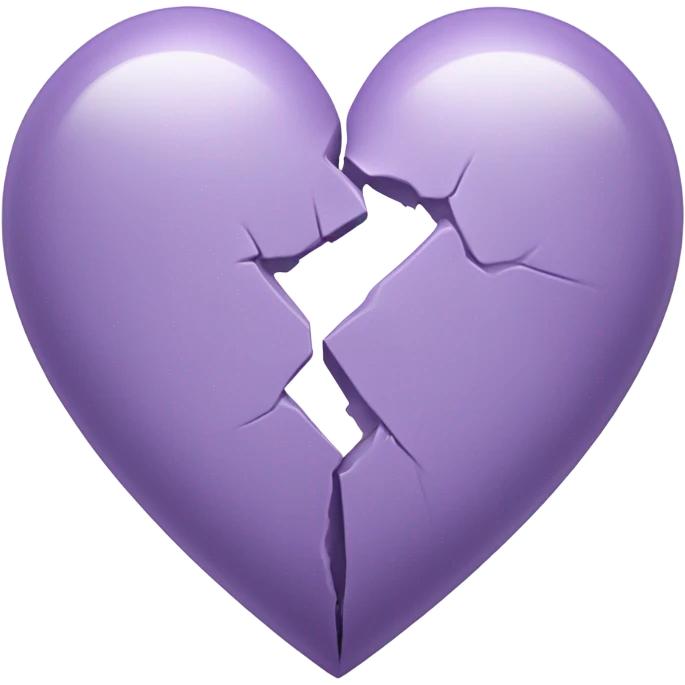 light purple broken heart emoji