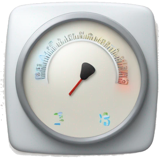 thermostat that represents the space temperature of rooms in a building emoji
