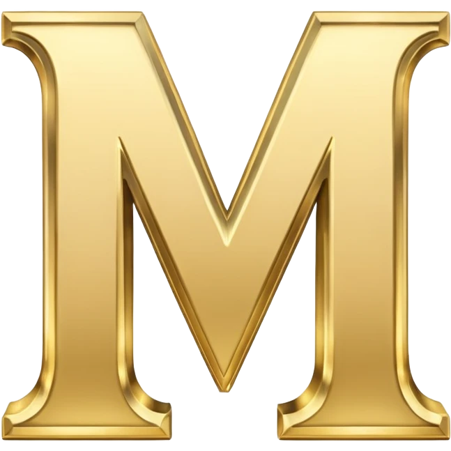 letter M in light gold emoji