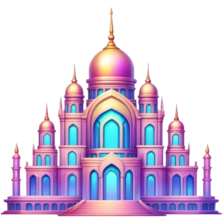 Epic divine legendary complex detailed iridescent gradients aesthetic-scenic building emoji