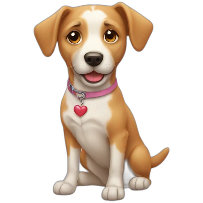 Dog and love emoji