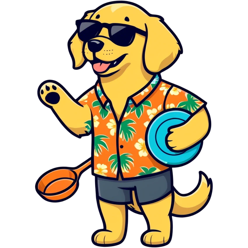 Beach dog emoji