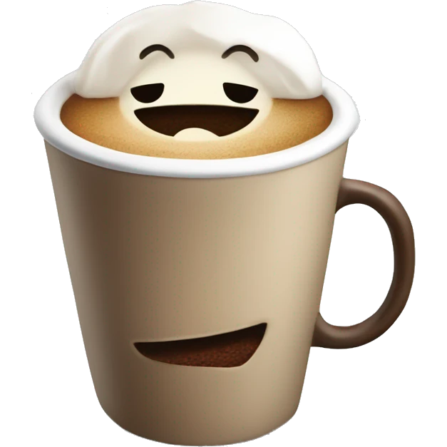 Coffee with characters of luckin emoji