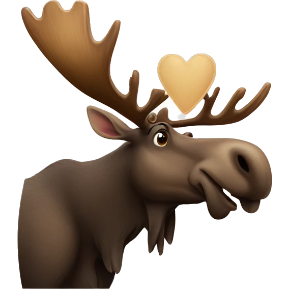 moose blowing a kiss emoji