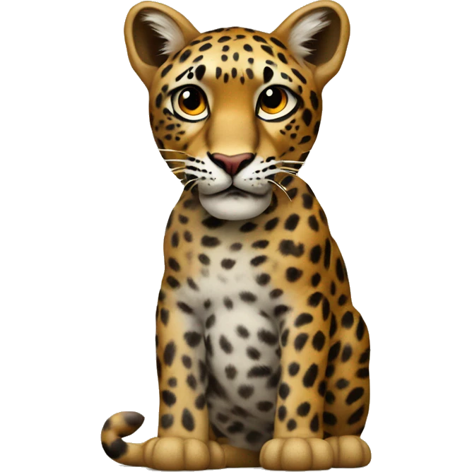Coração com estampa de onça pintada emoji
