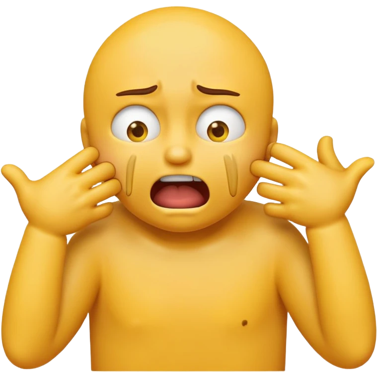 a yellow round emoji of somebody choking there self emoji