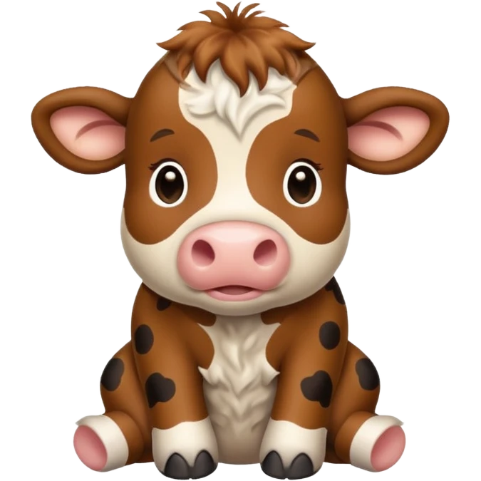 baby brown cow emoji