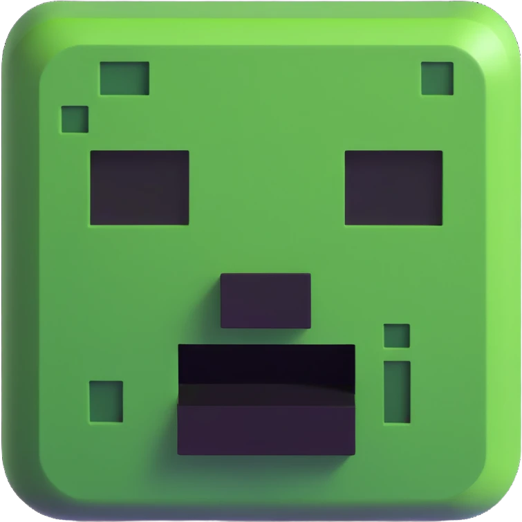 Minecraft creeper face emoji