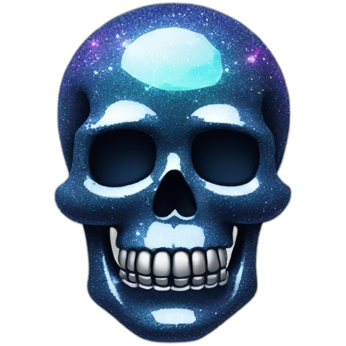 glitter Crystal skull emoji