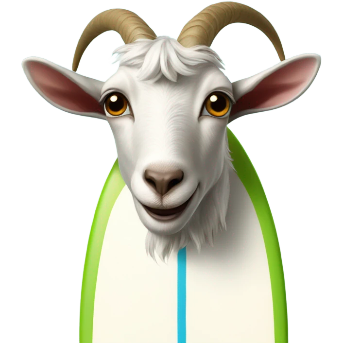 Goat on a surfboard  emoji