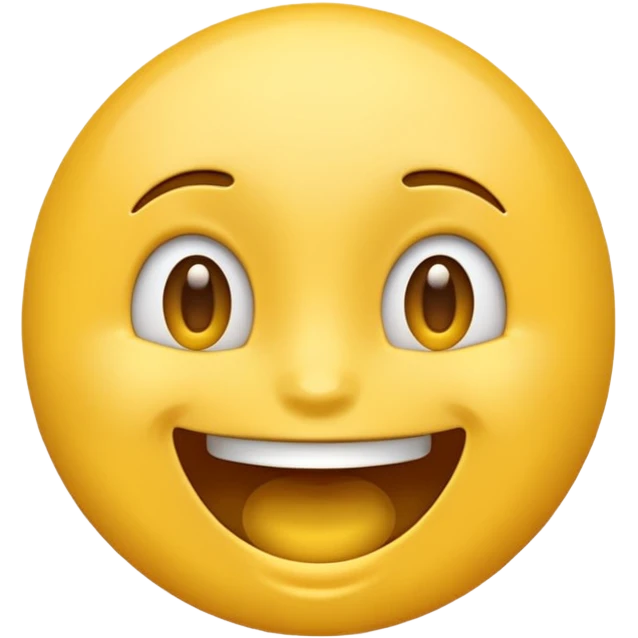 a face with a large opened mouth in emoji of whatsapp style (yellow), not humanized emoji