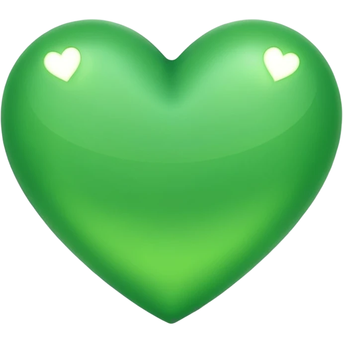 green heart with a soft glow emoji