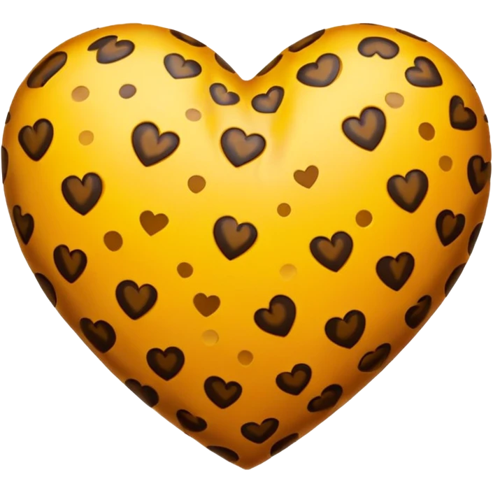 Leopard heart with fat emoji