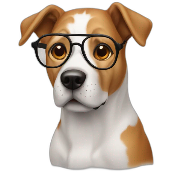 dog glasses emoji