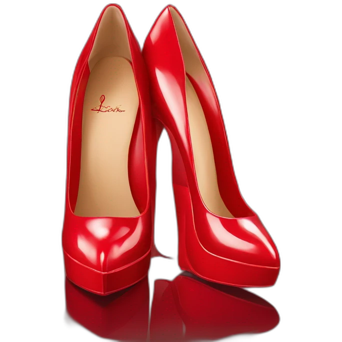 louboutin-red-glossy-solo emoji