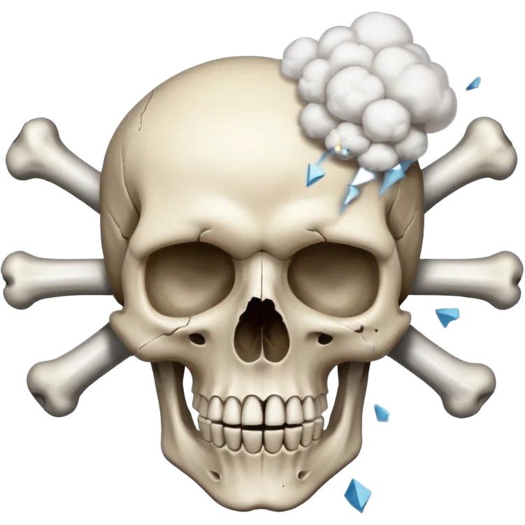 Skull explotion emoji