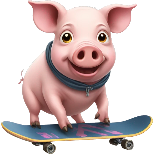 pig on a skateboard  emoji