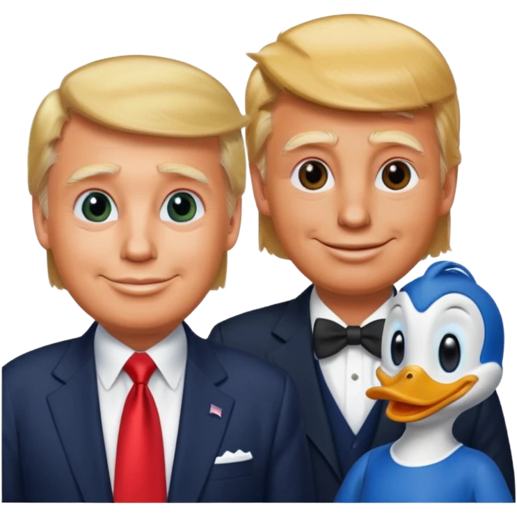 donald trump with donald duck emoji