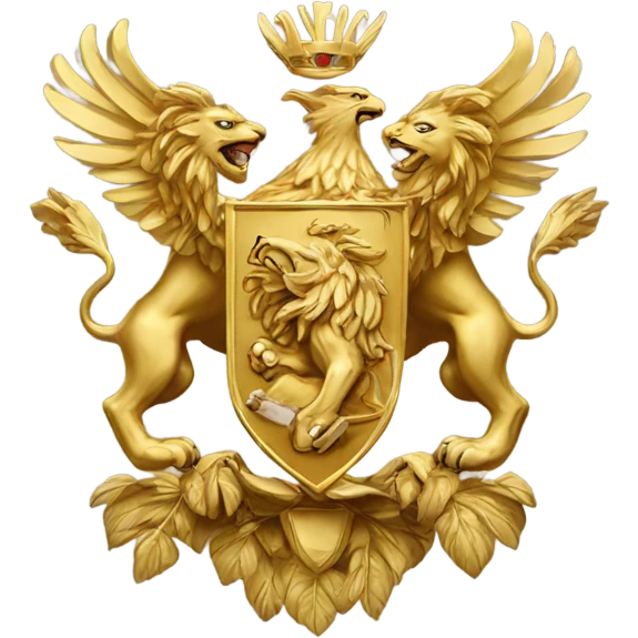 Gold Lion and Eagle Coat of Arms emoji