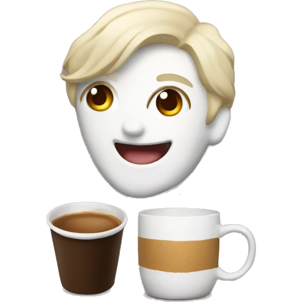 Chat qui boit du café emoji