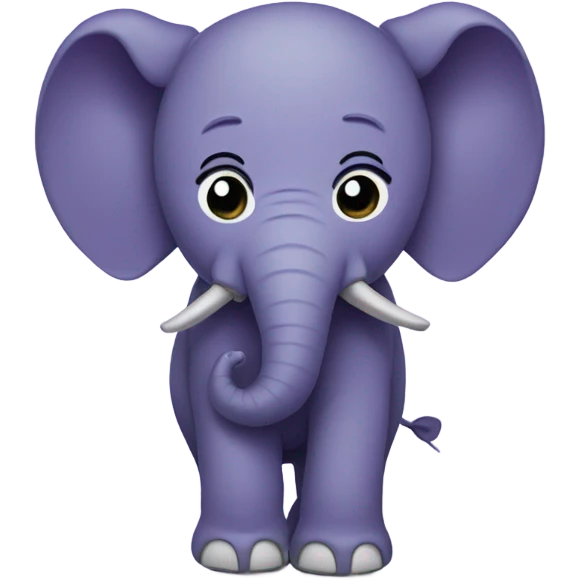 Purple elephant wearing a BTS shirt emoji