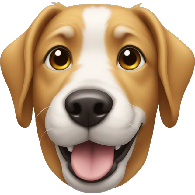 Human smiley face with dog ears and snout emoji