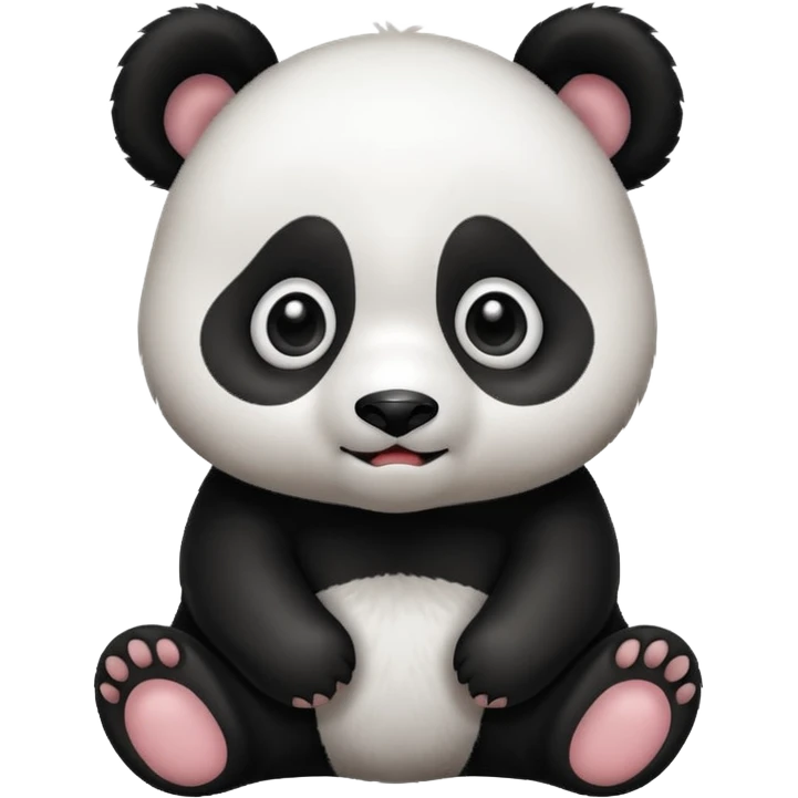 extremely shocked baby panda bear emoji