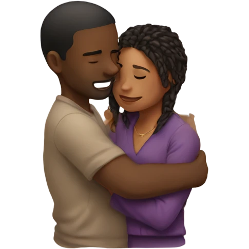 intimate moment of affection emoji
