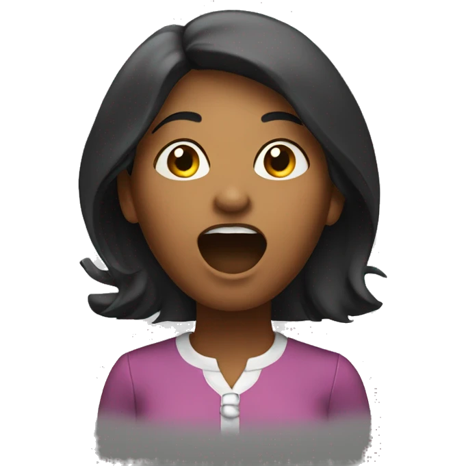 Woman singing emoji