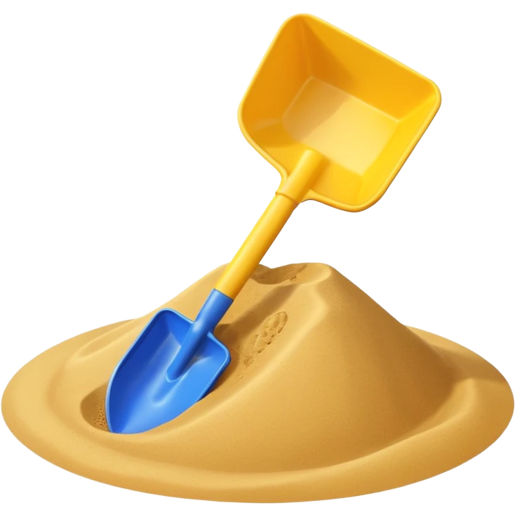toy shavel on the sand emoji