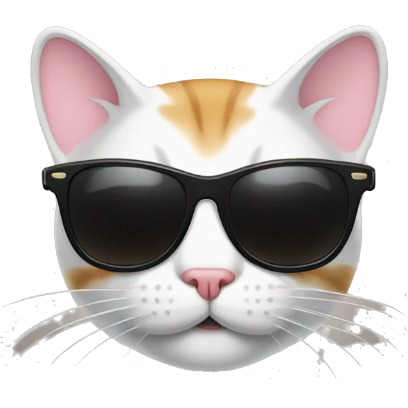 Cat with sunglasses emoji