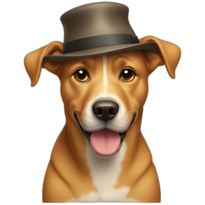 dog with a hat  emoji