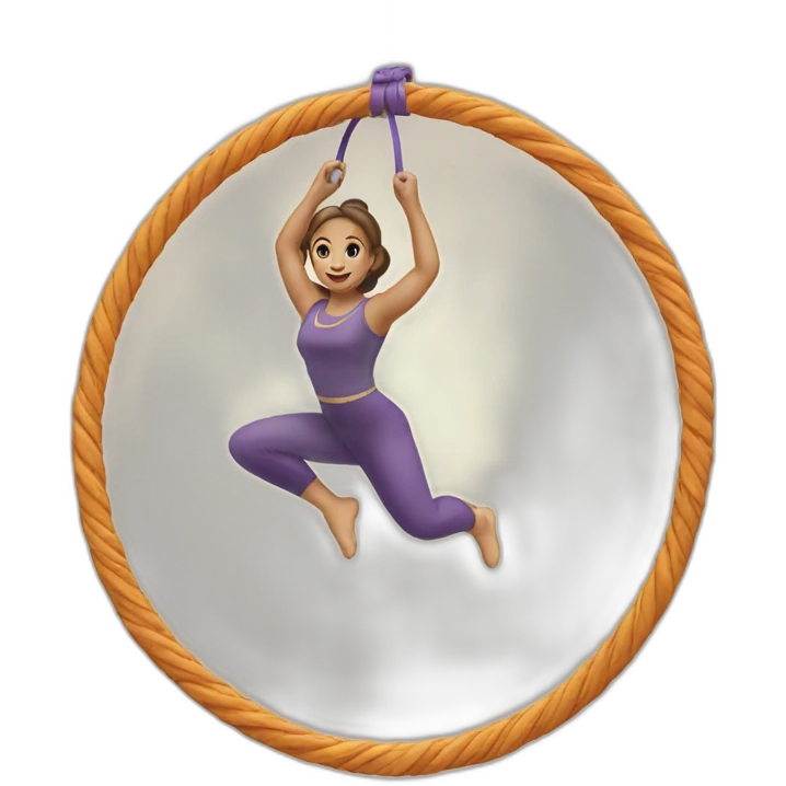 Aerial hoop emoji