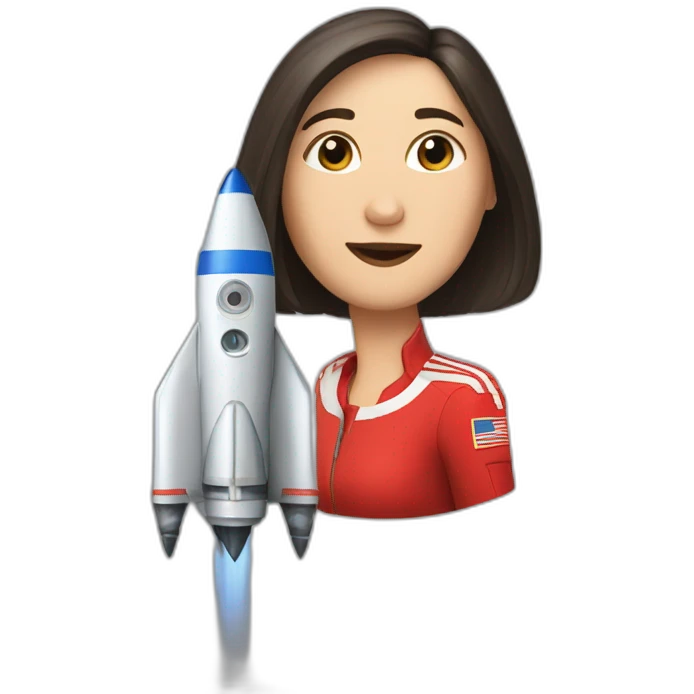 Maia Sandu with rocket emoji