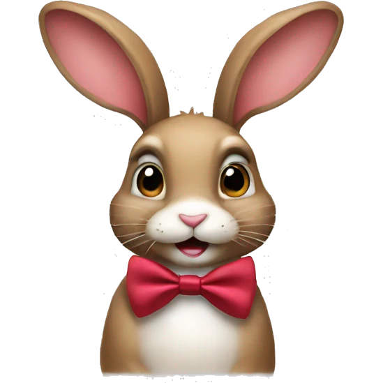 Bunny with a bow tie  emoji