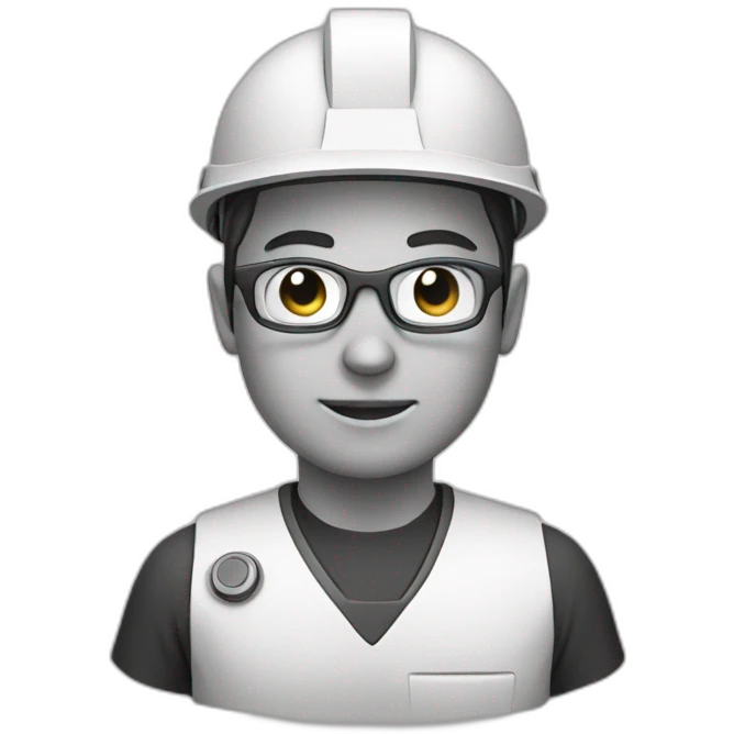 technologist b&w emoji