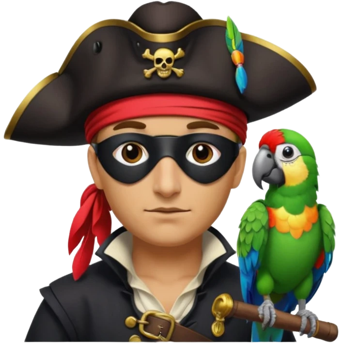 pirate and parrot emoji
